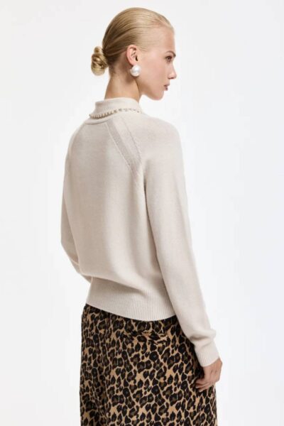 Kasa pullover with beads C1 off white Essentiel