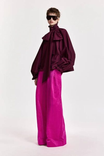 Keily pussy bow tie top wine not Essentiel