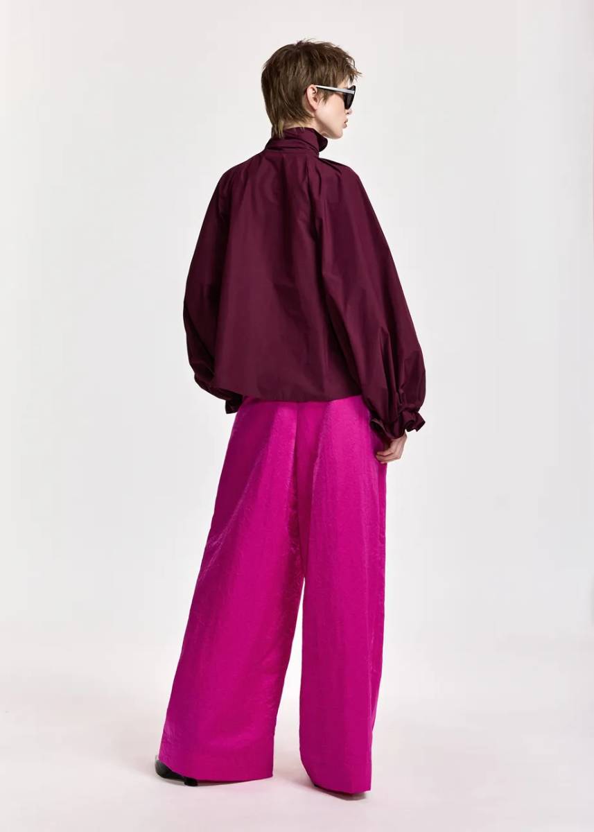 Keily pussy bow tie top wine not Essentiel - Afbeelding 6