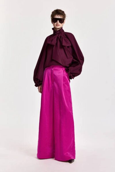 Keily pussy bow tie top wine not Essentiel