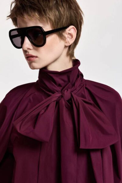 Keily pussy bow tie top wine not Essentiel