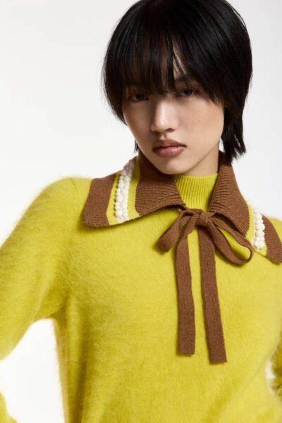 Kio embroidered collar C1 forest whisper Essentiel