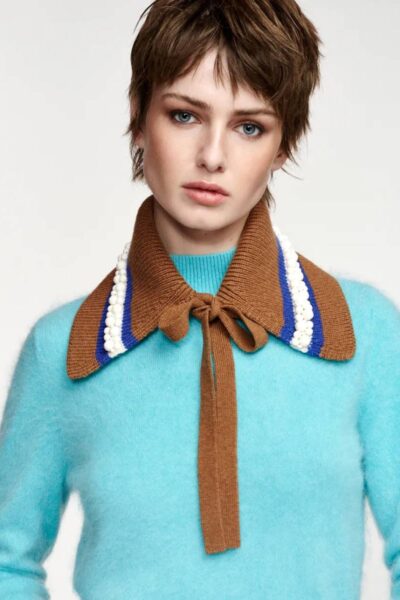 Kio embroidered collar C2 wine not Essentiel