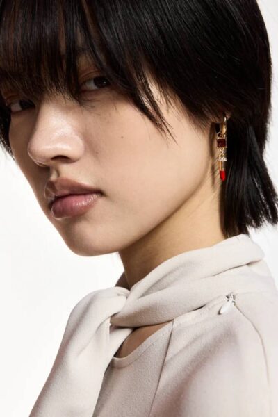 Kirl earrings with charms C2 black Essentiel