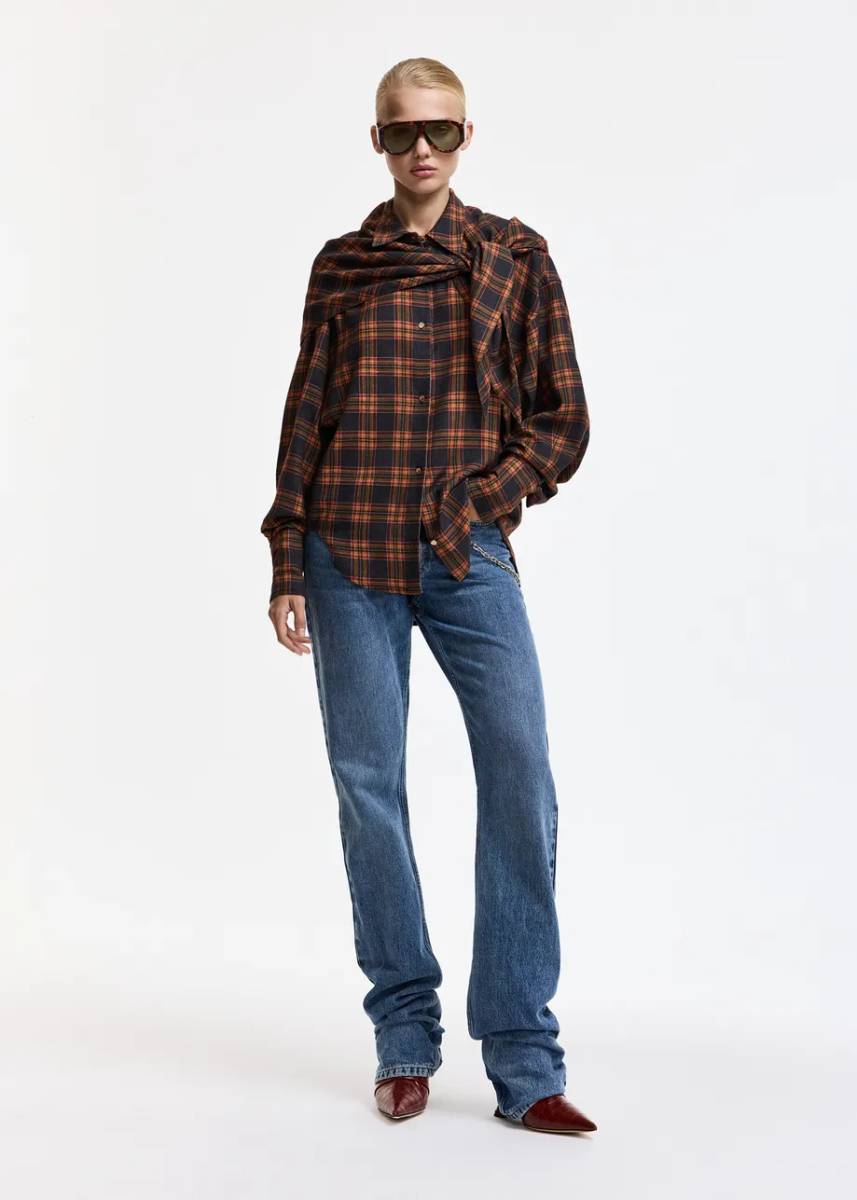 Kiss oversized shirt w/scarf C1 fire Essentiel - Afbeelding 2