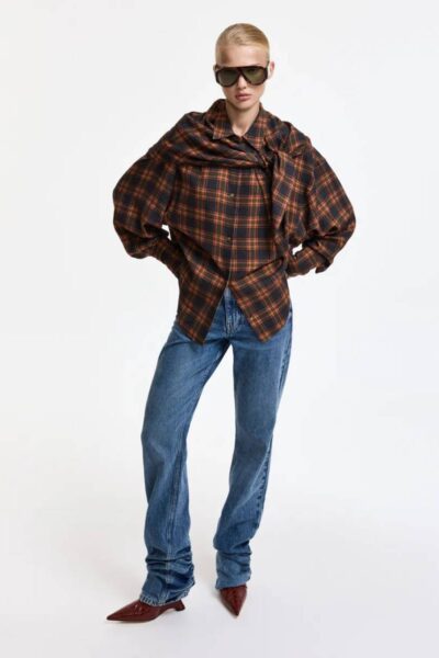 Kiss oversized shirt w/scarf C1 fire Essentiel