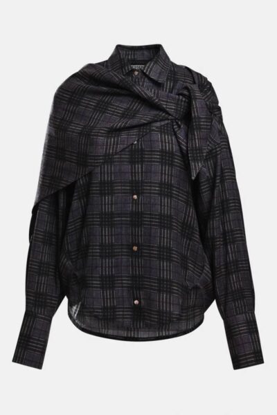 Kiss oversized shirt w/scarf C2 green Essentiel