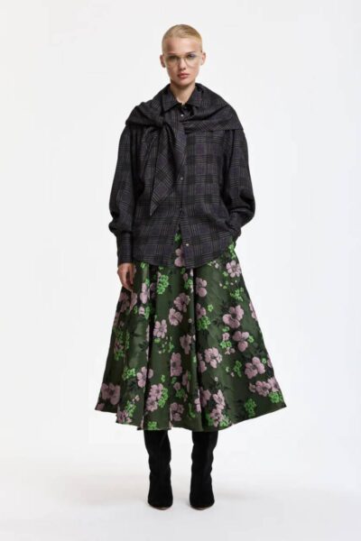 Kiss oversized shirt w/scarf C2 green Essentiel