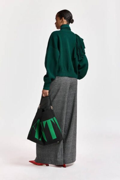 Kodi cardigan with frills forest whisper Essentiel