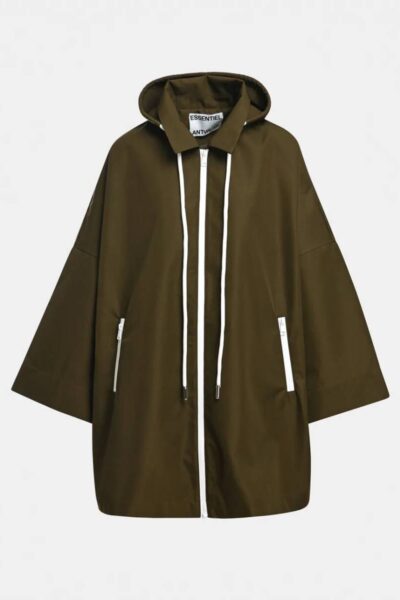 Krimson oversized rain coat dusty green Essentiel