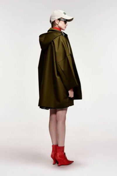 Krimson oversized rain coat dusty green Essentiel