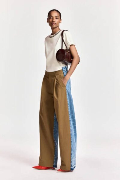 Krisp fabric mix jeans C1 camel club Essentiel