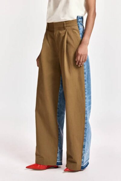 Krisp fabric mix jeans C1 camel club Essentiel