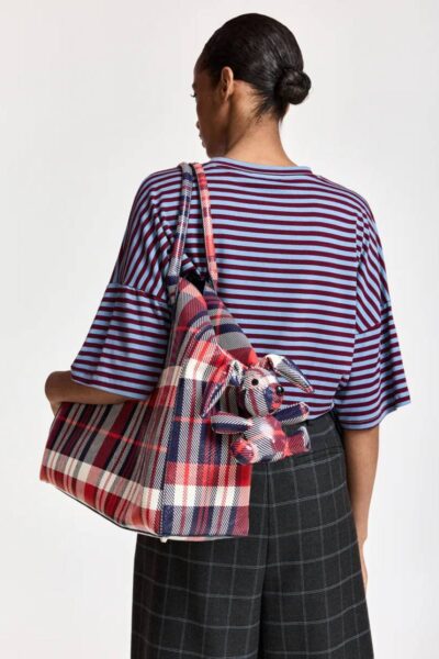Kriss striped t-shirt w-brooch C2 wine Essentiel