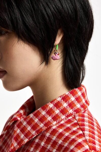 Kyril earrings with charms C1 green Essentiel