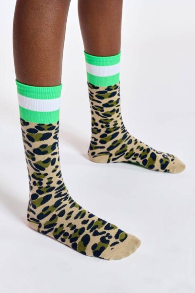 Bagassi animal socks green flash Essentiel Antwerp