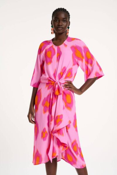 Dainty floaty sleeve dress C2 pink necta Essentiel