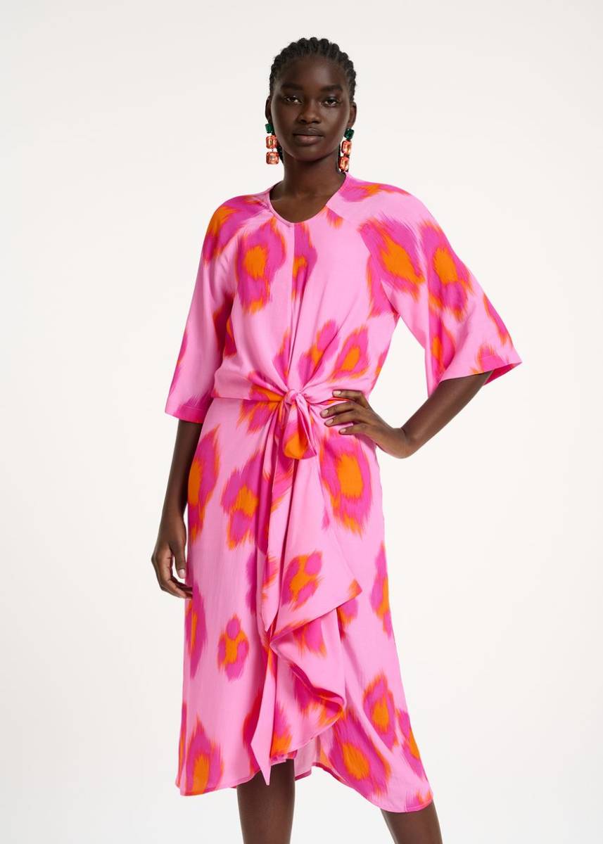Dainty floaty sleeve dress C2 pink necta Essentiel