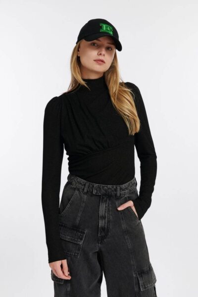 Espar shiny jersey top black Essentiel