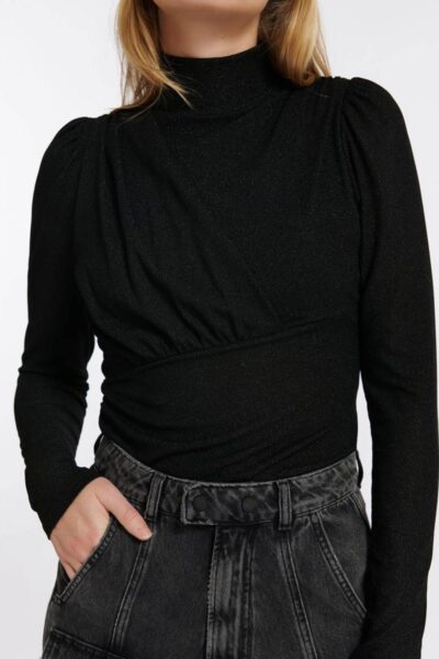 Espar shiny jersey top black Essentiel