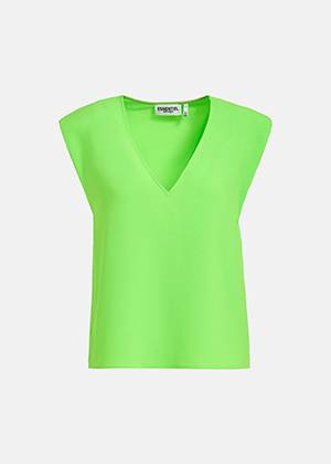 Falling sleeveless top green lizard Essentiel