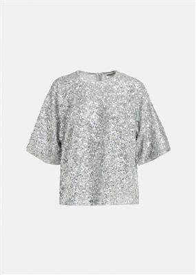 Ferras sequin top silver lining Essentiel