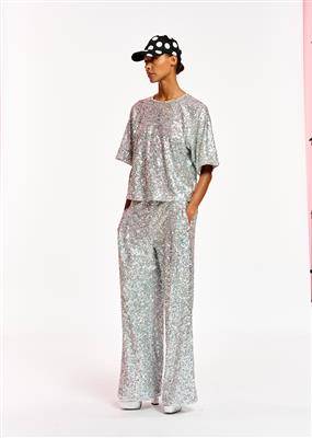 Ferras sequin top silver lining Essentiel