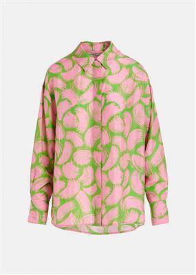 Firror silk shirt C4 green lizard Essentiel