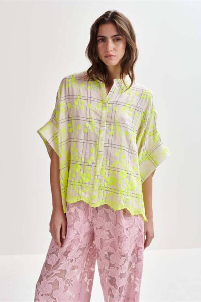 Hacramento embroidered shirt C1 off-wh Essentiel
