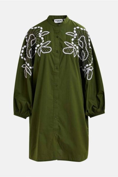 Hanana embellished shirt dress green Essentiel