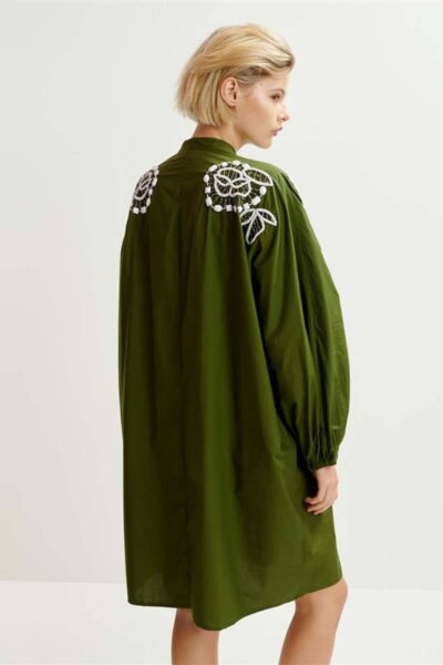 Hanana embellished shirt dress green Essentiel
