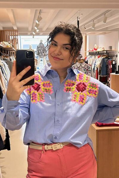 Hapricorn sequin shirt C1 denim blue Essentiel