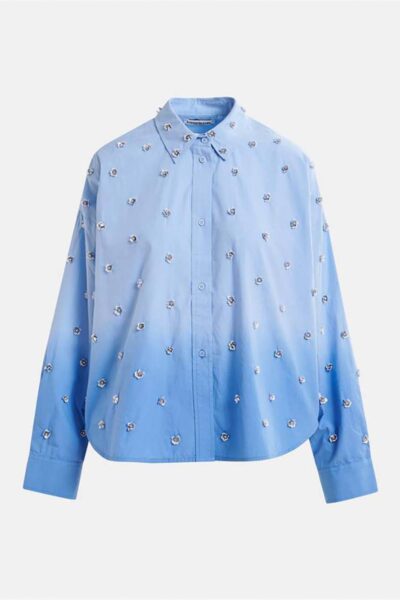 Harkansas embellished shirt C2 aqua blue Essentiel