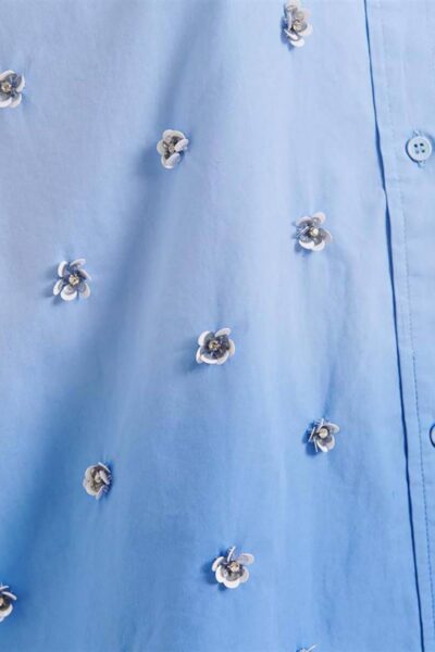 Harkansas embellished shirt C2 aqua blue Essentiel