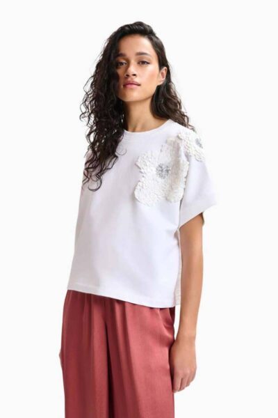 Hinoui embroidered sweatshirt white Essentiel