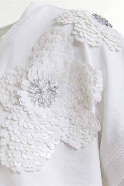 Hinoui embroidered sweatshirt white Essentiel