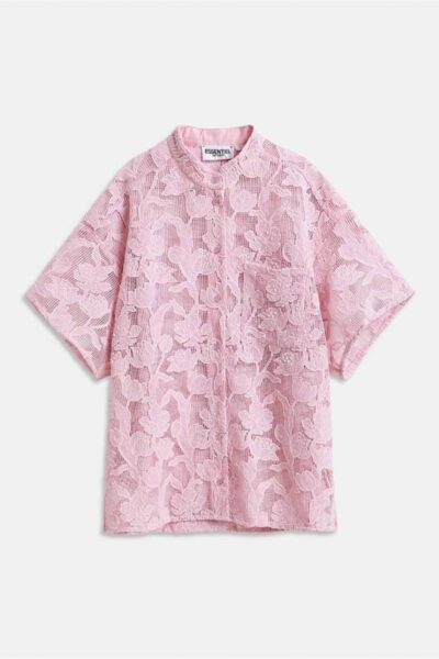 Hok lace oversized shirt pure pink Essentiel