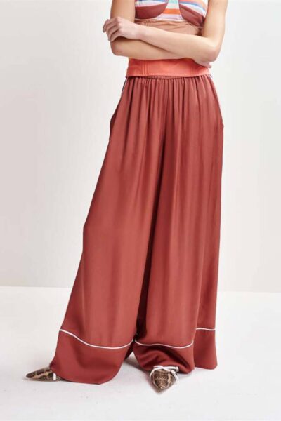 Hontgomery wide leg pants burnt coral Essentiel