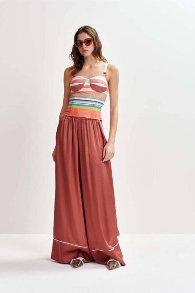 Hontgomery wide leg pants burnt coral Essentiel