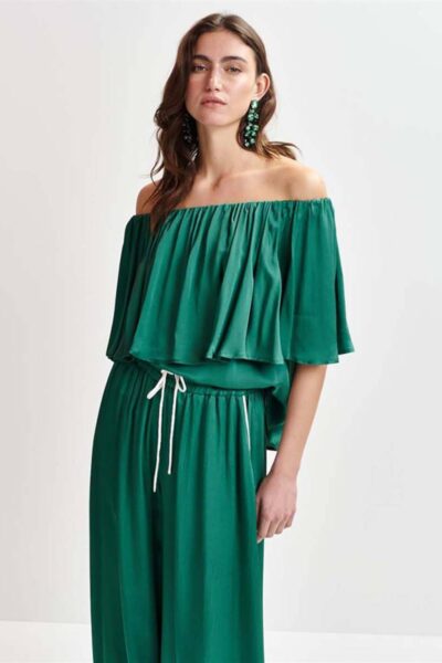 Huntsville ruffle top madison blue Essentiel