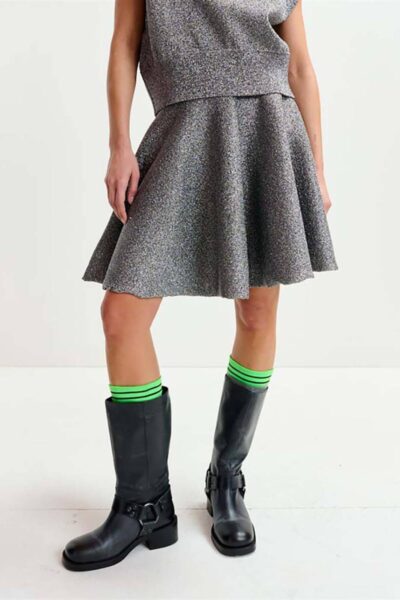 Icing knit flared skirt black Essentiel