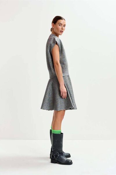 Icing knit flared skirt black Essentiel