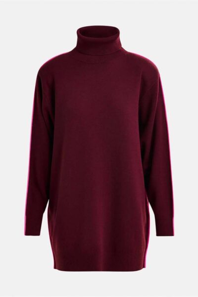 Idress dress contrast details mauve Essentiel