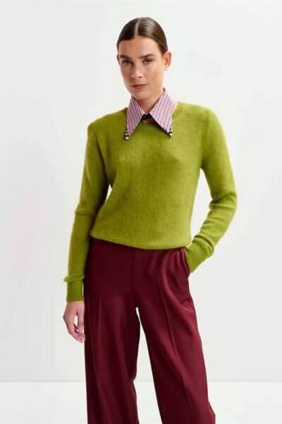 Igora angora pullover brat olive Essentiel