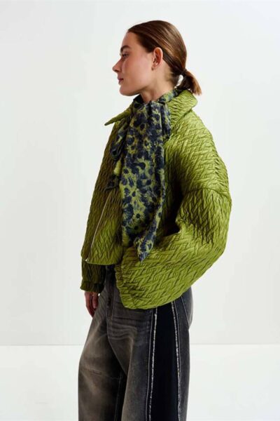Imille croped jacket brat olive Essentiel Antwerp