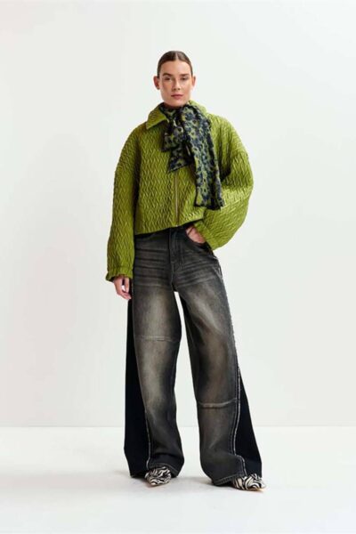 Imille croped jacket brat olive Essentiel Antwerp