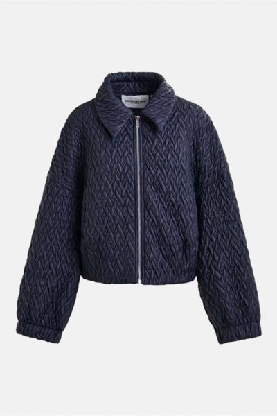 Imille croped jacket dark navy Essentiel Antwerp