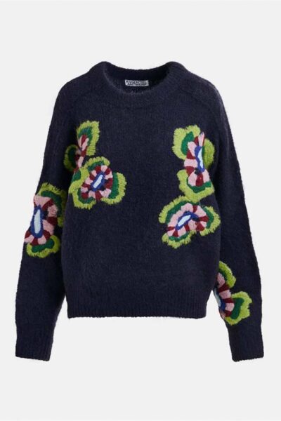 Impossible embroidered knit C2 navy Essentiel