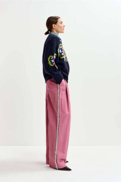 Impossible embroidered knit C2 navy Essentiel