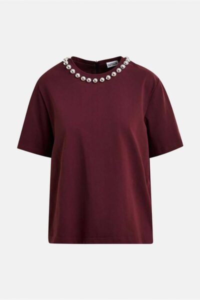 Intenso silver balls t-shirt mauve Essentiel